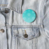 Button met kerststerren, Turquoise (In situ)