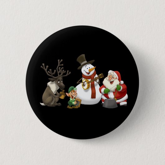 Button met kersttang (Voorkant)