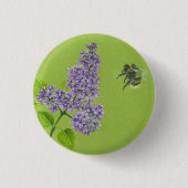 Button met lila en hommel (Voorkant)