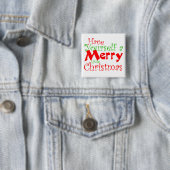 Button met prettige kerstfeestdagen (In situ)