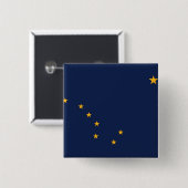 Button met vlag van Alaska (Voorkant /achterkant)