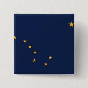 Button met vlag van Alaska
