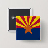 Button met vlag van Arizona (Voorkant /achterkant)
