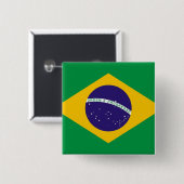 Button met vlag van Brazilië (Voorkant /achterkant)