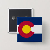 Button met vlag van Colorado (Voorkant /achterkant)