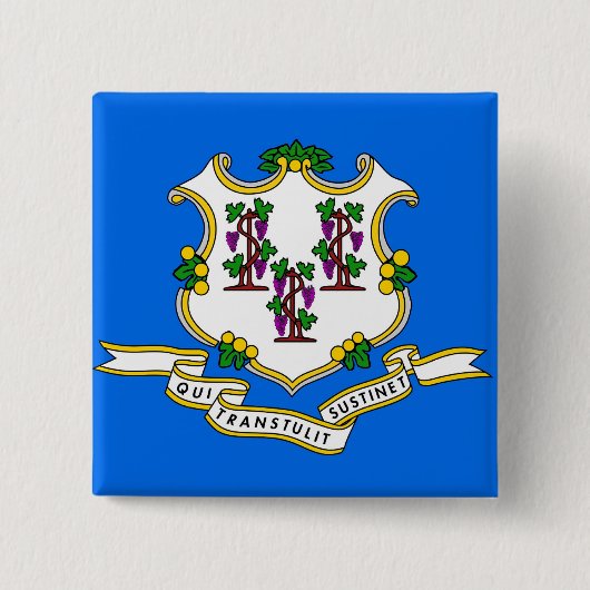 Button met vlag van Connecticut (Voorkant)