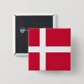 Button met vlag van Denemarken (Voorkant /achterkant)