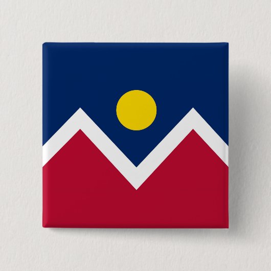 Button met vlag van Denver, Colorado (Voorkant)