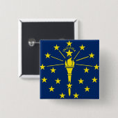 Button met vlag van Indiana (Voorkant /achterkant)