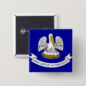 Button met vlag van Louisiana (Voorkant /achterkant)