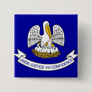 Button met vlag van Louisiana
