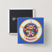 Button met vlag van Minnesota (Voorkant /achterkant)