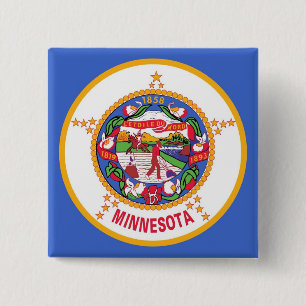 Button met vlag van Minnesota