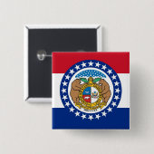 Button met vlag van Missouri (Voorkant /achterkant)