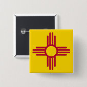 Button met vlag van New Mexico (Voorkant /achterkant)