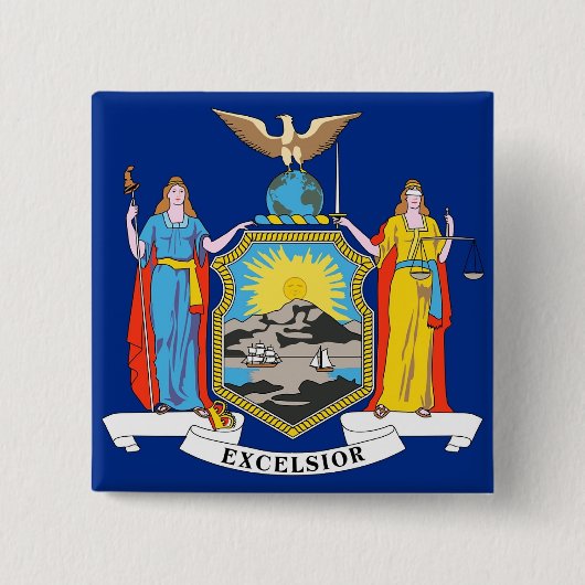 Button met vlag van New York (Voorkant)