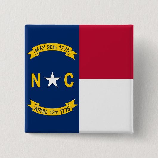 Button met vlag van North Carolina (Voorkant)
