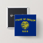 Button met vlag van Oregon (Voorkant /achterkant)