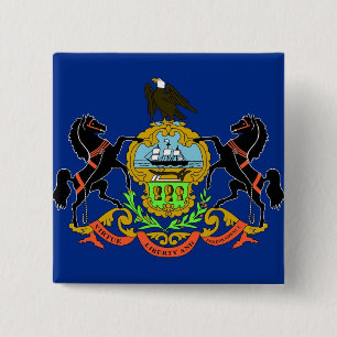 Button met vlag van Pennsylvania