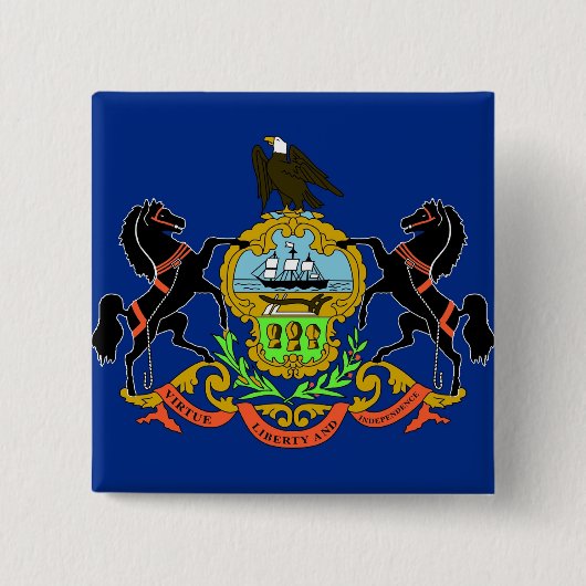 Button met vlag van Pennsylvania (Voorkant)