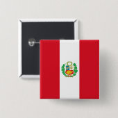 Button met vlag van Peru (Voorkant /achterkant)