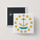 Button met vlag van Rhode Island (Voorkant /achterkant)