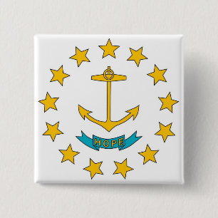 Button met vlag van Rhode Island