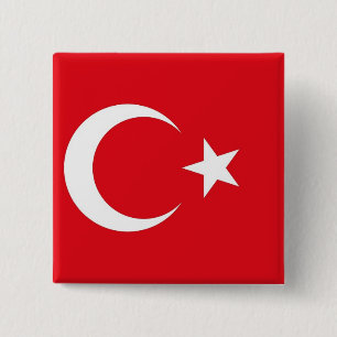 Button met vlag van Turkije