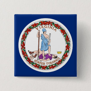 Button met vlag van Virginia