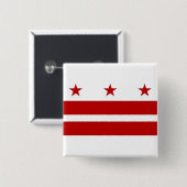 Button met vlag van Washington DC (Voorkant /achterkant)