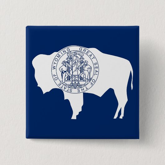 Button met vlag van Wyoming (Voorkant)