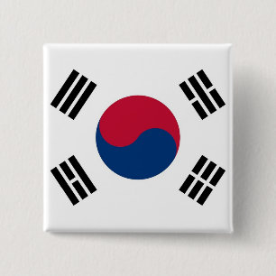 Button met vlag van Zuid-Korea