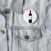 Button met wijnflesje (blanco etiket) (In situ)