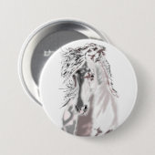 Button met witte paarden (Voorkant /achterkant)