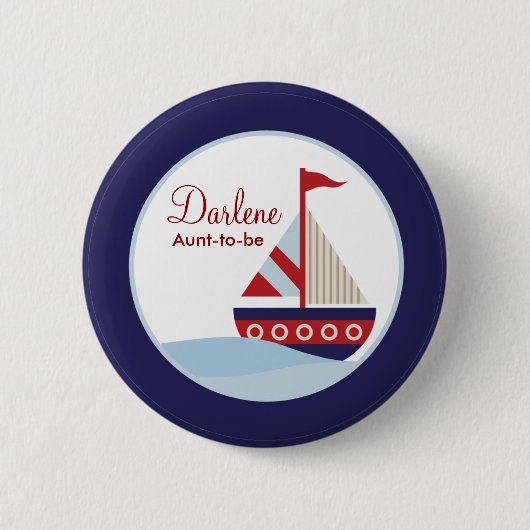Button met zeilboot (Voorkant)