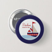 Button met zeilboot (Voorkant /achterkant)