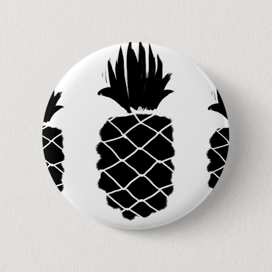 Button met zwarte ananas (Voorkant)