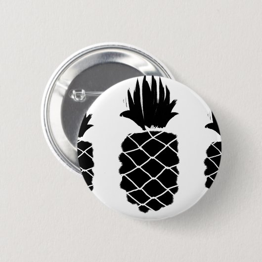 Button met zwarte ananas (Voorkant /achterkant)