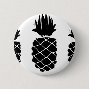 Button met zwarte ananas