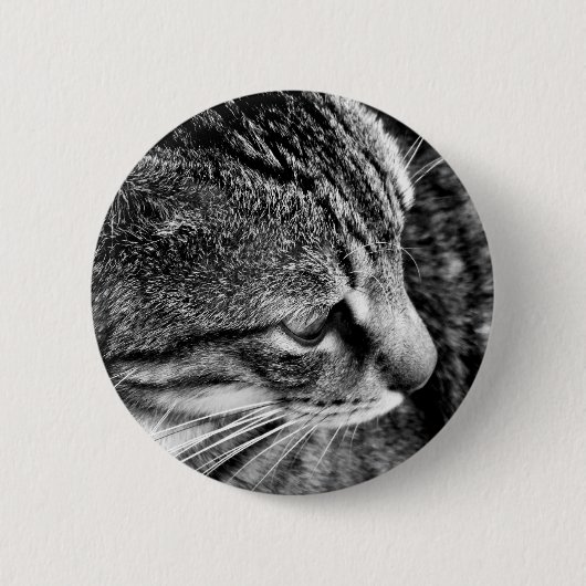 Button met zwarte en witte kat (Voorkant)