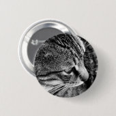 Button met zwarte en witte kat (Voorkant /achterkant)