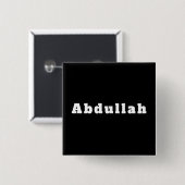 Button mit Namen Abdullah (Voorkant /achterkant)