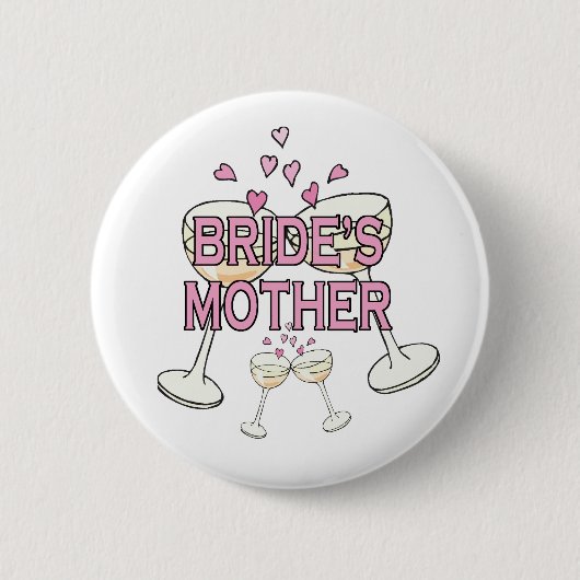 Button: Moeder van de bruid Ronde Button 5,7 Cm (Voorkant)