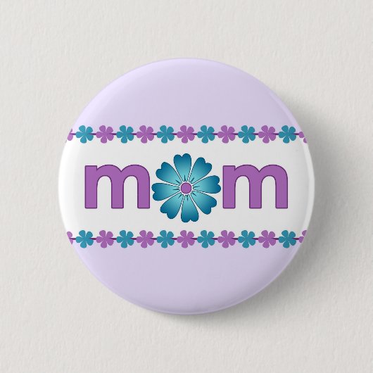 Button Moederdag Paarse lentevloeren (Voorkant)