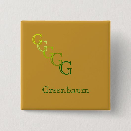 Button - Monogram met naam (Voorkant)