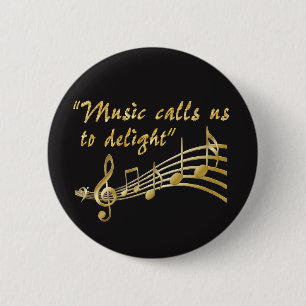 Button-Muziek roept ons aan Schrapping Ronde Button 5,7 Cm