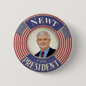 Button Newt Gingrich 2012 (Voorkant)