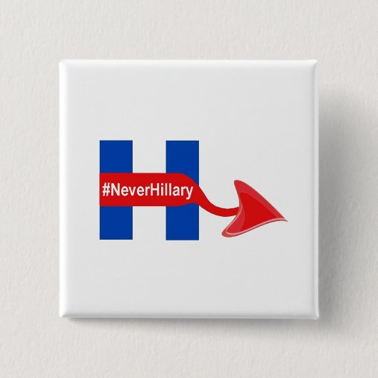 Button Nooit Hillary (Voorkant)