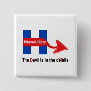 Button Nooit Hillary Devil - Gegevens