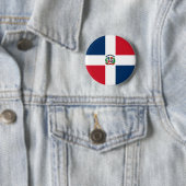 Button onder de vlag van de Dominicaanse Republiek (In situ)